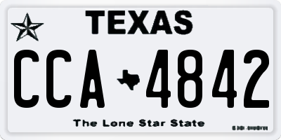 TX license plate CCA4842