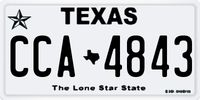 TX license plate CCA4843