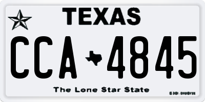 TX license plate CCA4845
