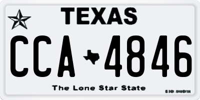 TX license plate CCA4846