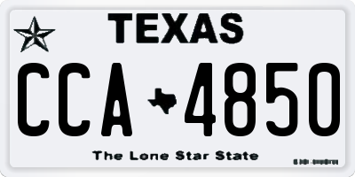 TX license plate CCA4850