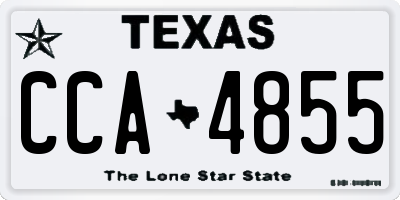 TX license plate CCA4855