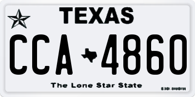 TX license plate CCA4860