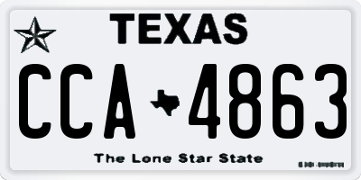 TX license plate CCA4863