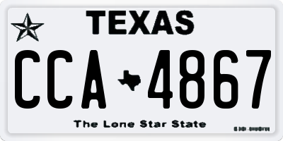 TX license plate CCA4867