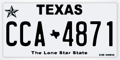TX license plate CCA4871