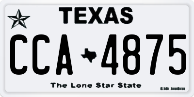 TX license plate CCA4875
