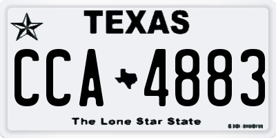 TX license plate CCA4883