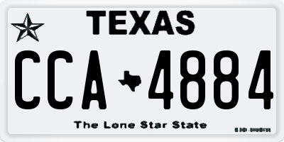 TX license plate CCA4884