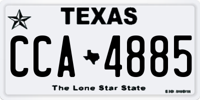 TX license plate CCA4885