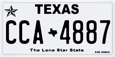 TX license plate CCA4887