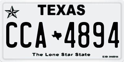 TX license plate CCA4894