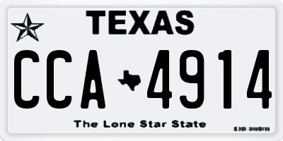 TX license plate CCA4914