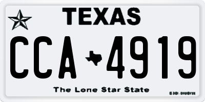 TX license plate CCA4919