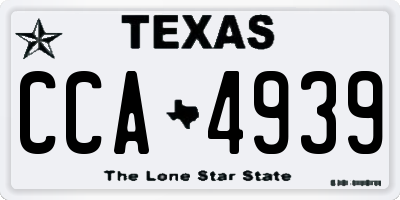 TX license plate CCA4939