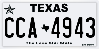 TX license plate CCA4943
