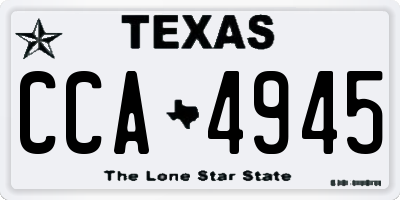 TX license plate CCA4945