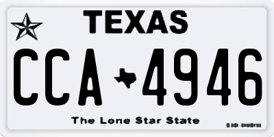 TX license plate CCA4946