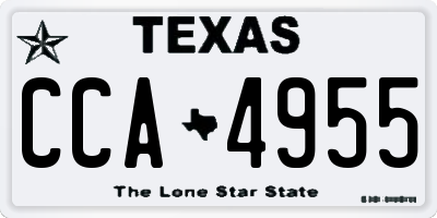 TX license plate CCA4955