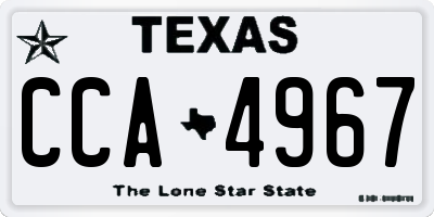 TX license plate CCA4967