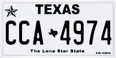 TX license plate CCA4974