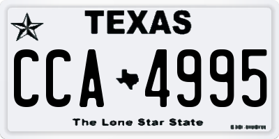 TX license plate CCA4995