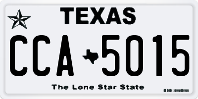 TX license plate CCA5015