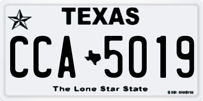 TX license plate CCA5019