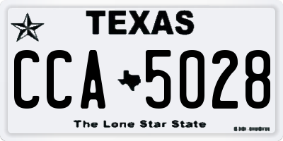 TX license plate CCA5028
