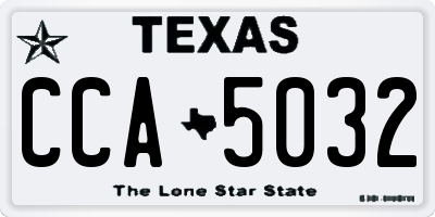 TX license plate CCA5032