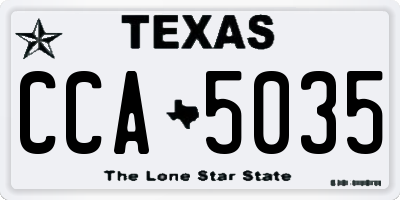 TX license plate CCA5035