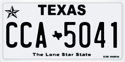 TX license plate CCA5041