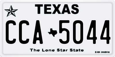TX license plate CCA5044
