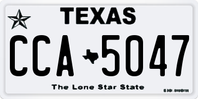 TX license plate CCA5047