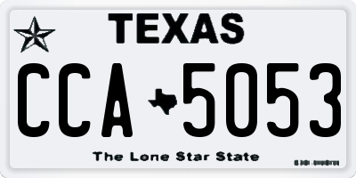TX license plate CCA5053