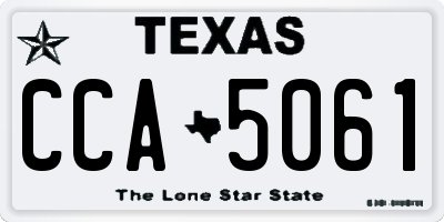 TX license plate CCA5061