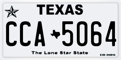 TX license plate CCA5064