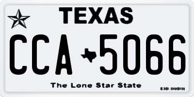 TX license plate CCA5066