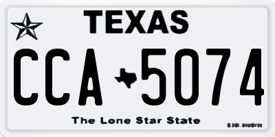 TX license plate CCA5074