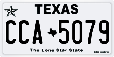 TX license plate CCA5079