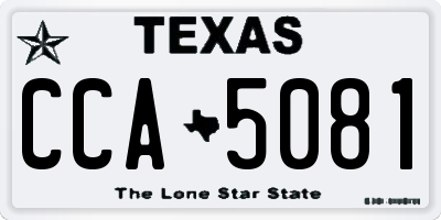 TX license plate CCA5081