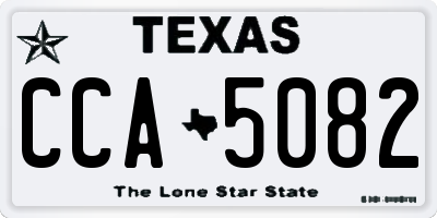TX license plate CCA5082