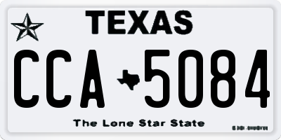 TX license plate CCA5084