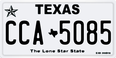 TX license plate CCA5085