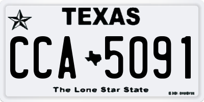 TX license plate CCA5091