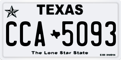 TX license plate CCA5093