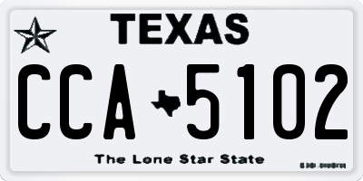 TX license plate CCA5102