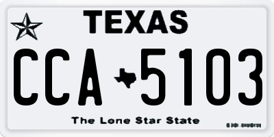 TX license plate CCA5103