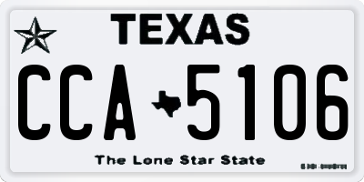 TX license plate CCA5106