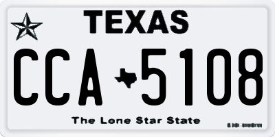 TX license plate CCA5108